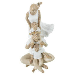Figura familia blanco, beige y natural