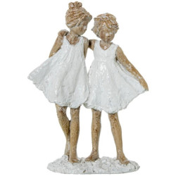 Figura niñas blanco y natural