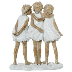 Figura niñas blanco y natural