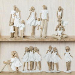 Figura niñas blanco y natural