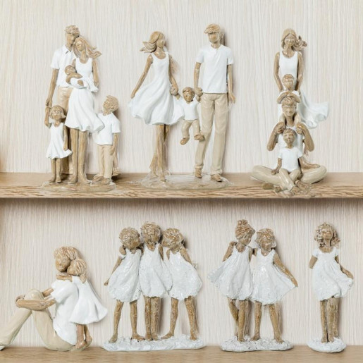 Figura niñas blanco y natural