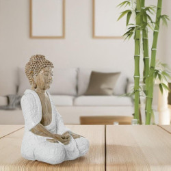 Figura buda blanco y natural