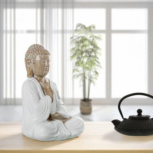 Figura buda blanco y natural