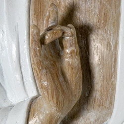 Figura buda blanco y natural