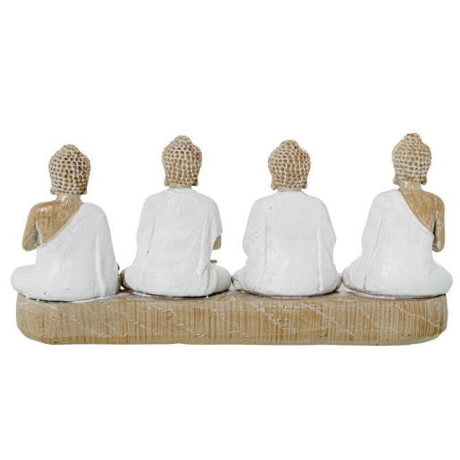 Figura buda blanco y natural