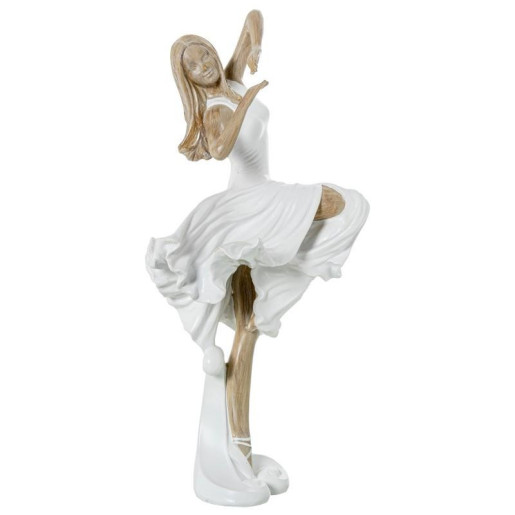 Figura bailarina blanco y natural