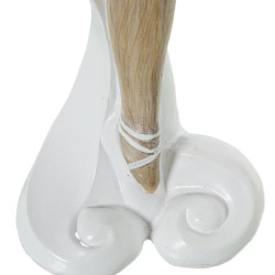 Figura bailarina blanco y natural