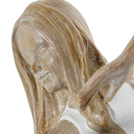 Figura bailarina blanco y natural