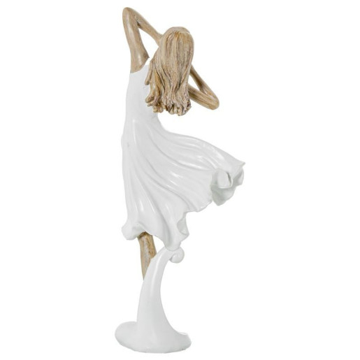 Figura bailarina blanco y natural