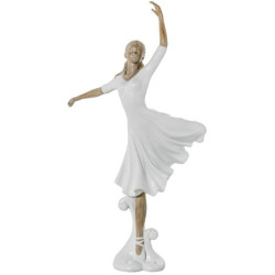 Figura bailarina blanco y natural