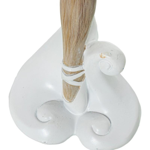 Figura bailarina blanco y natural
