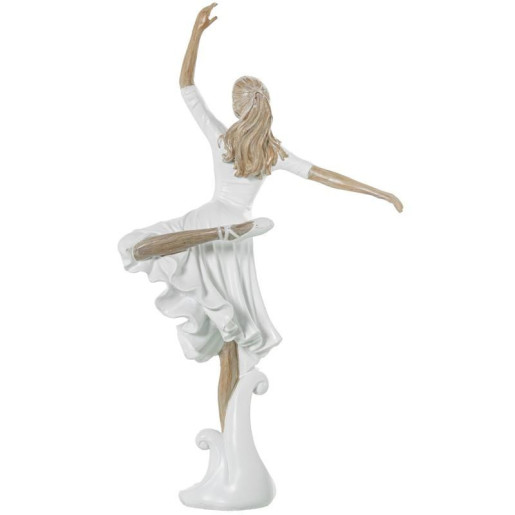 Figura bailarina blanco y natural