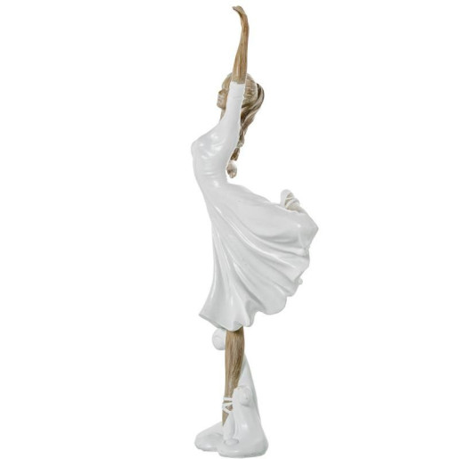 Figura bailarina blanco y natural