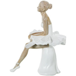 Figura bailarina blanco y natural