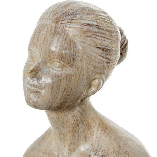 Figura bailarina blanco y natural