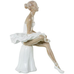 Figura bailarina blanco y natural