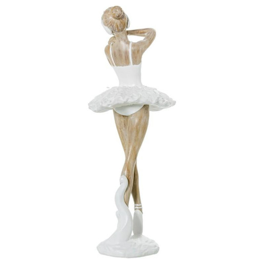 Figura bailarina blanco y natural