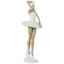 Figura bailarina blanco y natural