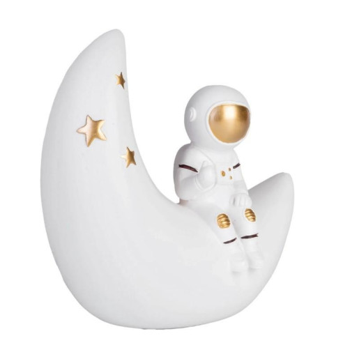 Lampara sobremesa blanco y dorado