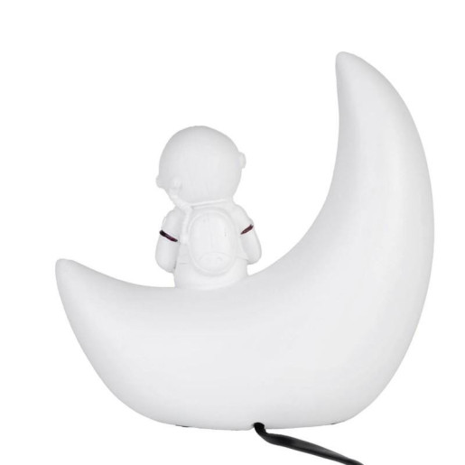 Lampara sobremesa blanco y dorado