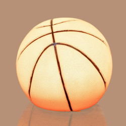 Lampara sobremesa naranja y negro