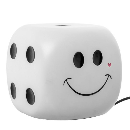 Lampara sobremesa blanco y negro