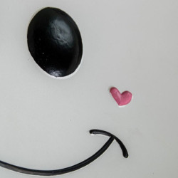 Lampara sobremesa blanco y negro