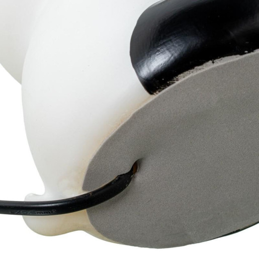 Lampara sobremesa blanco y negro