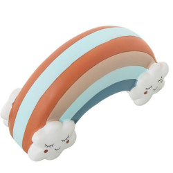 Lampara sobremesa blanco, azul y beige