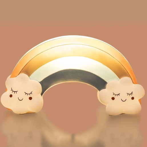 Lampara sobremesa blanco, azul y beige