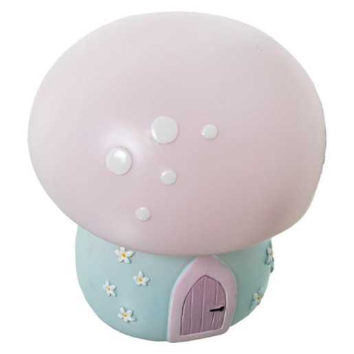 Lampara sobremesa azul, blanco y gris