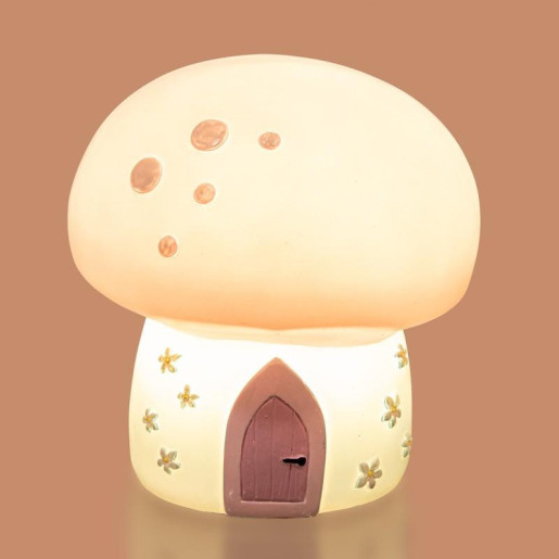 Lampara sobremesa azul, blanco y gris