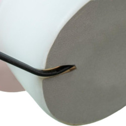 Lampara sobremesa azul, blanco y gris