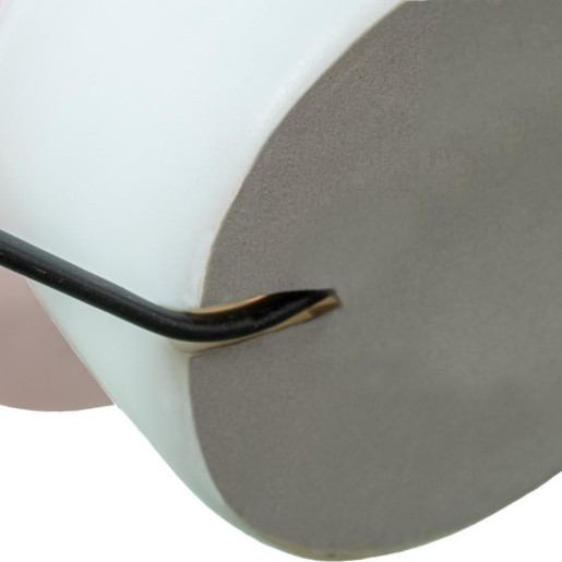 Lampara sobremesa azul, blanco y gris