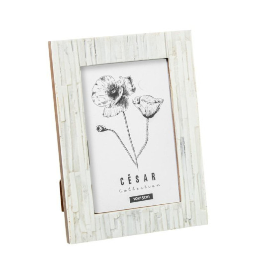 Portafotos blanco hueso