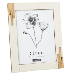 Portafotos blanco hueso y natural