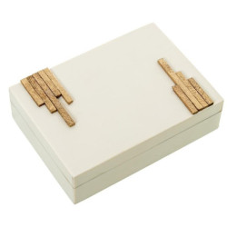 Portafotos blanco hueso y natural