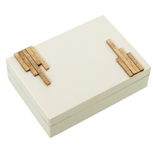 Portafotos blanco hueso y natural