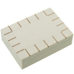 Portafotos blanco hueso y natural