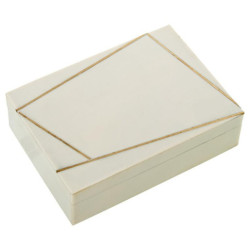 Caja blanco hueso y natural
