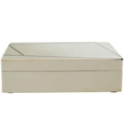 Caja blanco hueso y natural