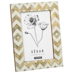 Portafotos blanco hueso y beige