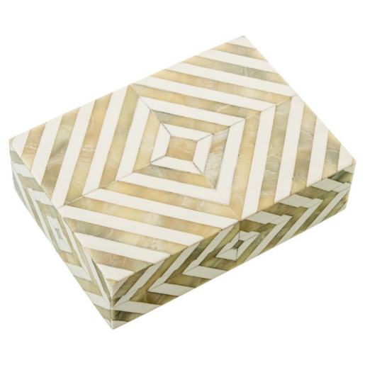 Caja blanco hueso y beige