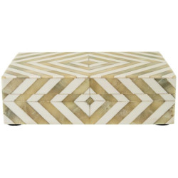 Caja blanco hueso y beige