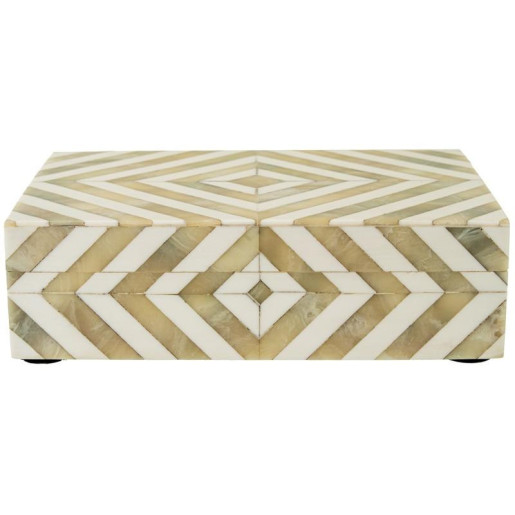 Caja blanco hueso y beige