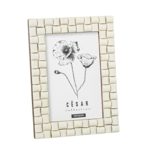 Portafotos blanco hueso