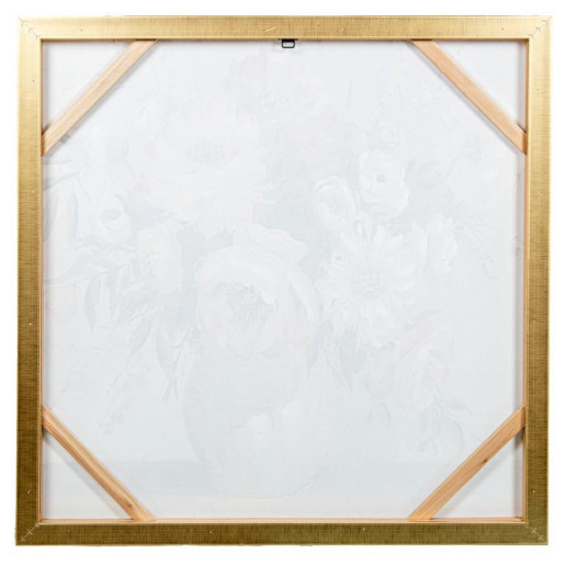 Set 2 cuadros lienzo blanco, verde y rosa