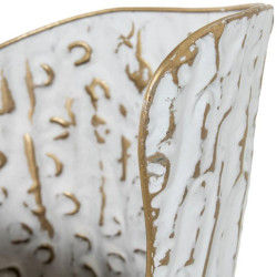 Set 3 jarrones dorado y blanco