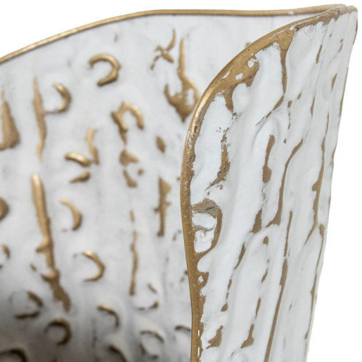 Set 3 jarrones dorado y blanco