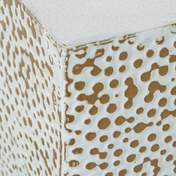 Set 3 pedestales dorasdo y blanco